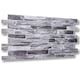 image 1 of NOVECRAFTO 3D Stone Slate Wall Panels – 6 PVC Sheets, Covers 2.76 sqm (29.76 sq ft), 96x48cm Each – Silver Grey Stone Effect Decorative Wall Cladding