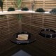 image 5 of Outdoor 6 Person Rectangular Glass Top Garden Dining Table Benches & Chairs Set