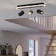 image 1 of EGLO Rimbocchi Natural Wood & Steel Modern 3 Light Spotlight