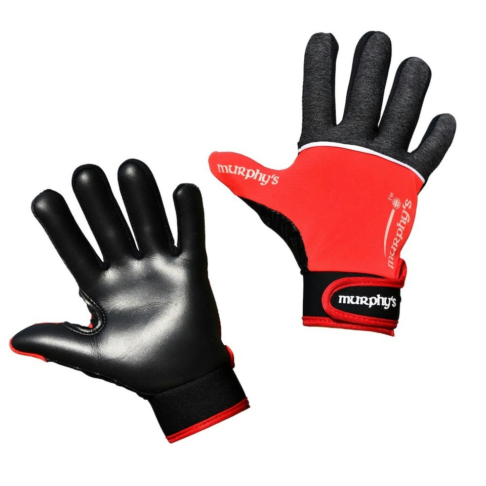 Murphys Childrens/Kids V2 Gaelic Gloves - Grey/Red/White - 4