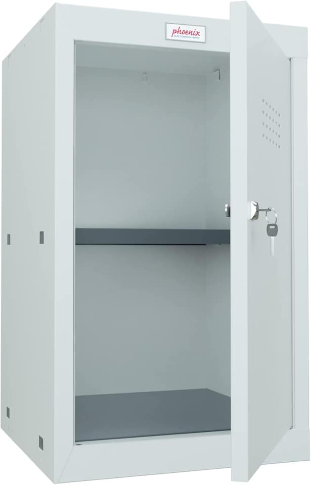 image 1 of Phoenix CL Series CL0644GGK Size 3 Cube Locker in Light Grey with Key Lock