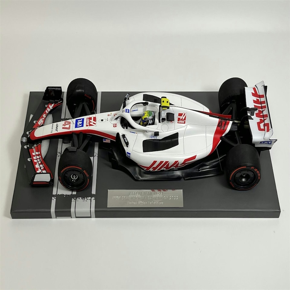 image 1 of Mick Schumacher Hass F1 Bahrain GP 2022 1:18 Scale Minichamps 117220147