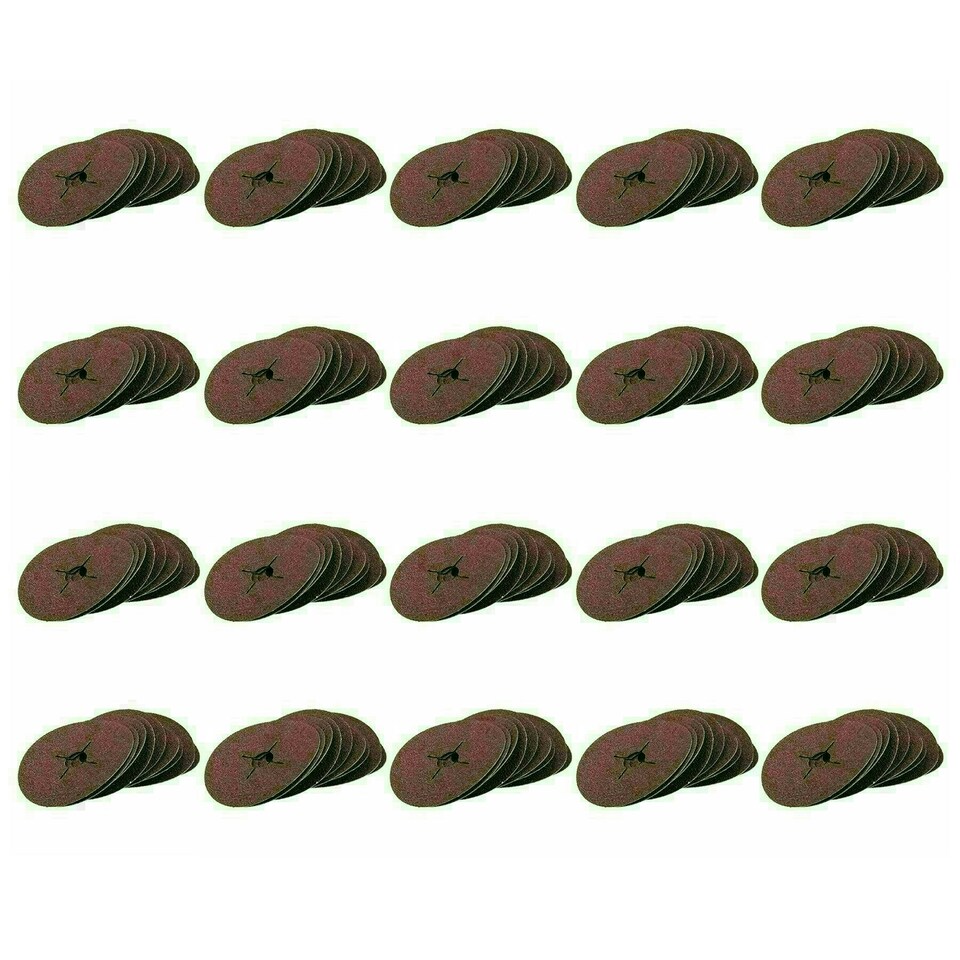 image 1 of 115mm 4.5" 36 Grit Coarse Fibre Sanding Abrasive Discs For Wood Metal 200pk