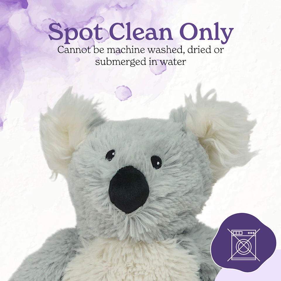 image 1 of Warmies Koala Junior Plush Microwavable Heat Pad, Hot or Cold Cuddly Plushie, Lightly Scented with French Lavender, Soft Microwave Heat Cushion