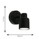 image 4 of ValueLights Benton Black Adjustable Plug In Wall Light & Bulb | Black