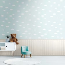 AS Creation Wood Slats 2 In 1 Vinyl Wallpaper - Blue/White - 8.8m x 53cm Blue