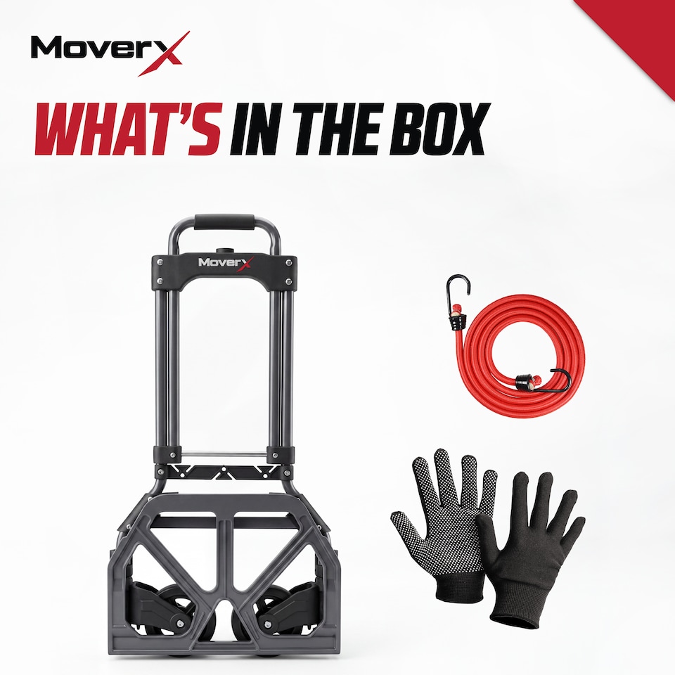 image 1 of MoverX 85kg Folding Aluminium Sack Truck / Hand Truck Trolley, Lightweight Telescopic