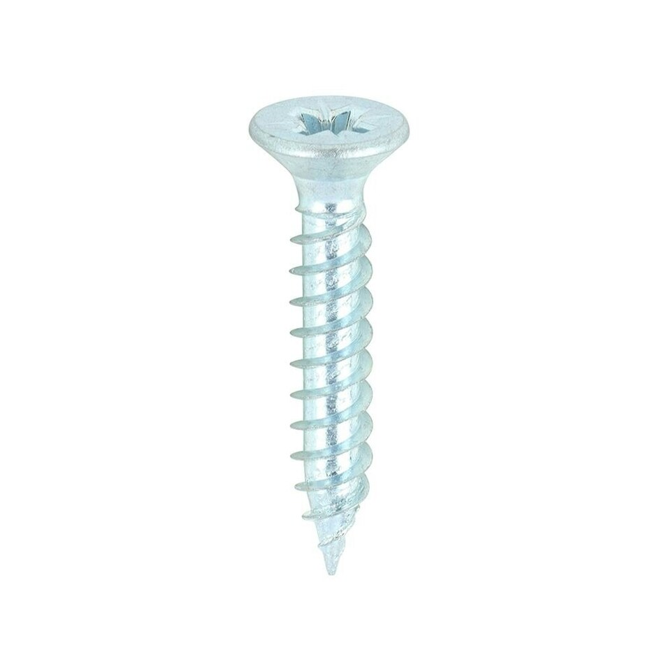 image 1 of Timco - Twin-Threaded Woodscrews - PZ - Double Countersunk - Zinc (Size 8 x 1 - 200 Pieces)