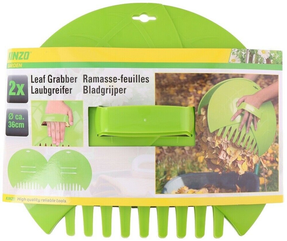image 1 of 2Pc Large Garden Leaf Grabber Handheld Collector Grabs Gather Leaves Cleaning