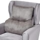 image 1 of Homescapes Grey Faux Suede Back Support Cushion | Grey | Grey | H 58 x W 68 x D 15 cm