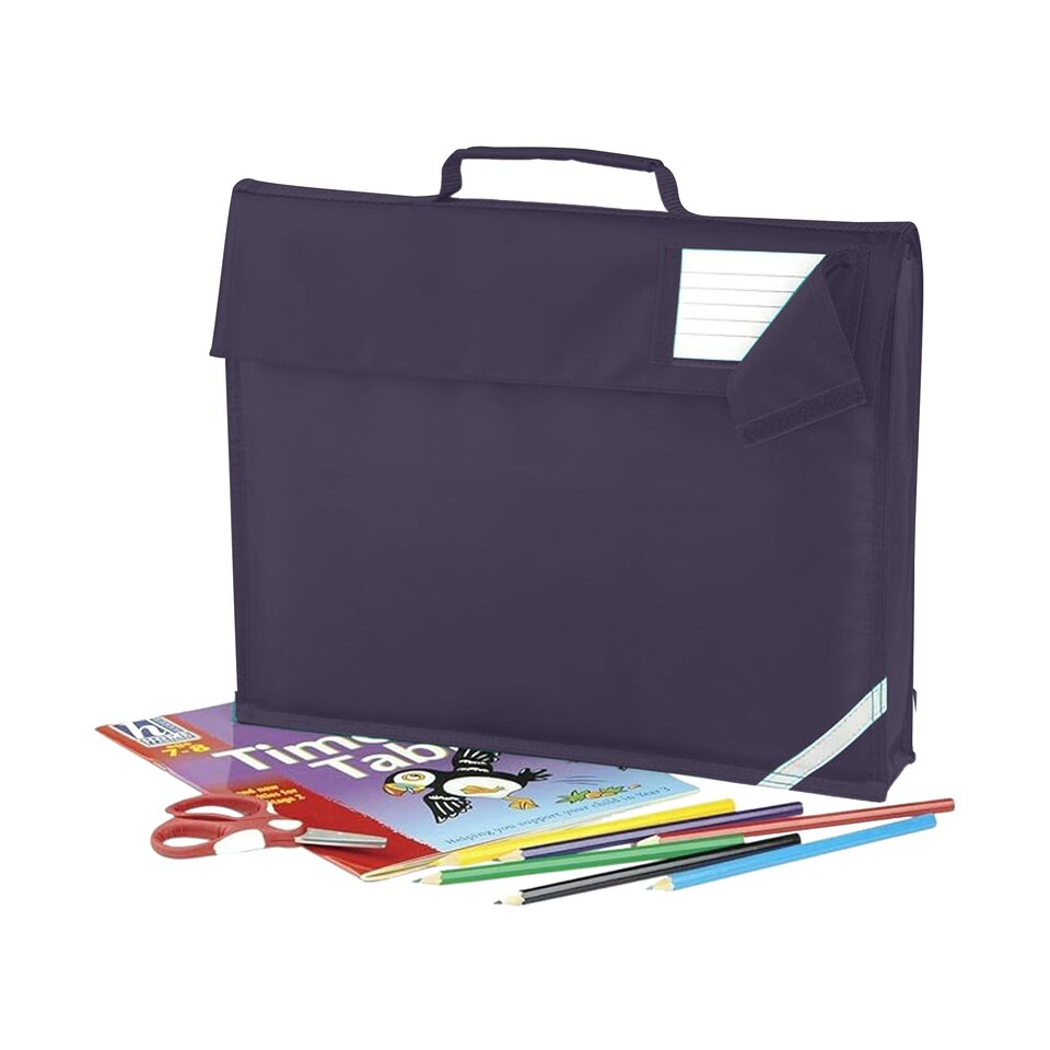 image 1 of Quadra Reflective Tape Book Bag - French Navy - One Size Blue