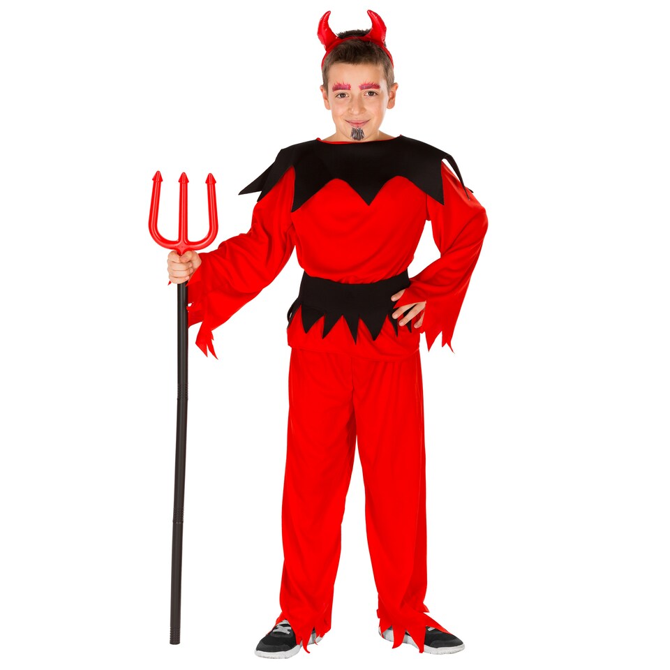 image 1 of Boys Little Devil Costume | Red | red | 5-7 years | 1