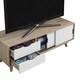 image 4 of Alford Scandinavian TV Unit Stand 120cm Media Cabinet & Drawers Oak Grey