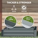 image 10 of Outsunny Set of 2 Raised Garden Bed Galvanised Planter Box Easy Setup Dark Grey