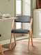 image 2 of SoBuy Folding Chair Wooden Padded Kitchen & Office Chair with Ergonomic Backrest, Dark Gray, 18.7 x 23.2 x 30.3 in, 6.6 kg - FST92-SG