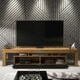 image 4 of TV Unit TV Stand Oak Black Media Console Sideboard Storage Cabinet 200cm