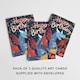 image 3 of Happy Dragon 8th Birthday Card Fun Cartoon Set of 3 Greeting Cards Blank Inside