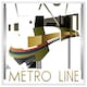 image 1 of Art deco metro line (Picture Frame) White | S