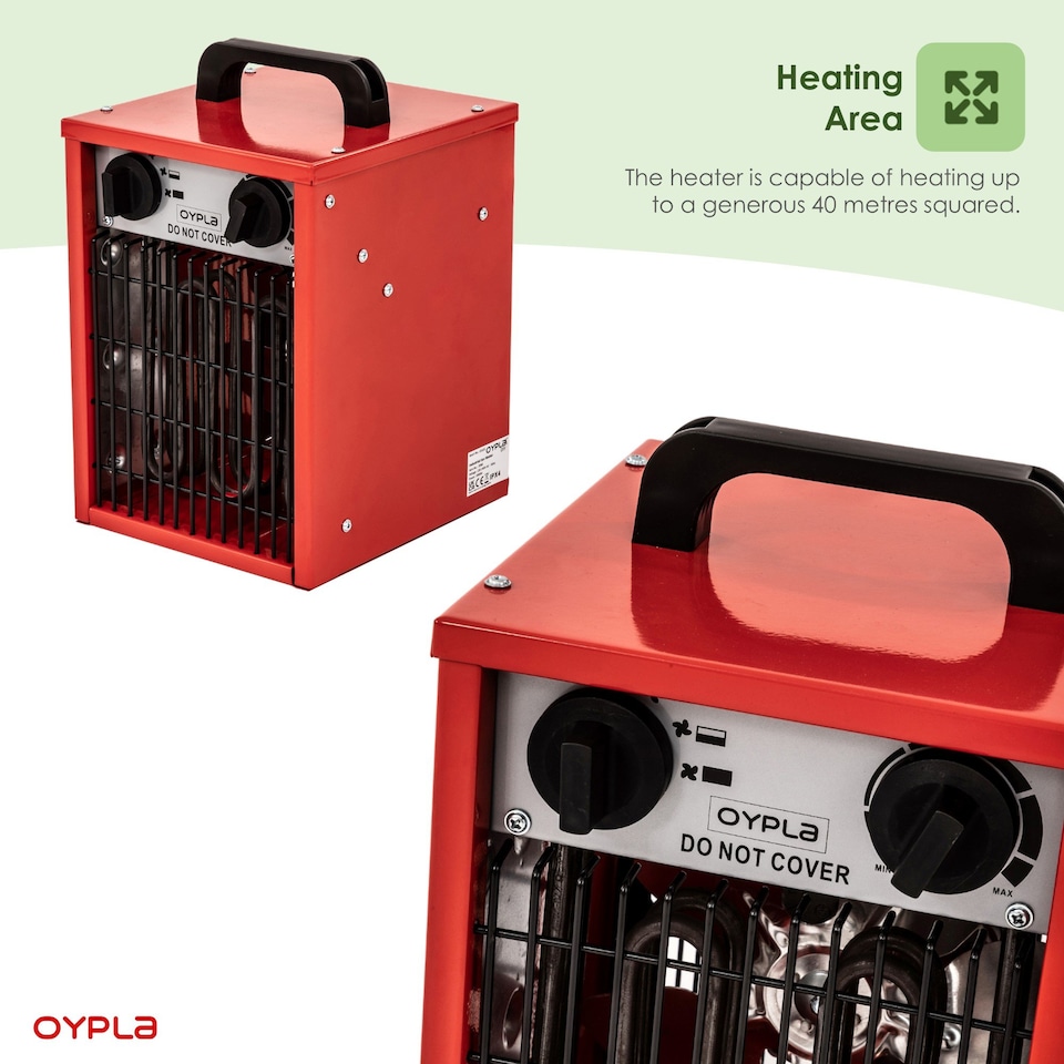 image 1 of 2kW Electric Industrial Workshop Garage Space Fan Heater