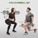 image 3 of SPORTNOW 20kg 2-in-1 Adjustable Weights Dumbbells Set for Home Gym | Green | Green