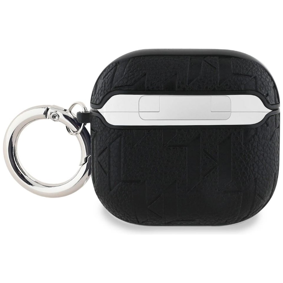 image 1 of Karl Lagerfeld Monogram Karl Head Case for AirPods 4 Black - KLA4PGKIPK