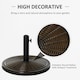 image 3 of Outsunny 13kg Cement Parasol Base Stand Fits 35mm/38mm/48mm Poles, Black