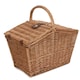 image 1 of Wicker Large Sloped Sided Double Lidded Empty Basket Brown | Brown | One Size