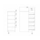 image 9 of Naia Narrow Chest of 5 Drawers in Concrete and White High Gloss