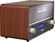 image 10 of Large Vintage Style DAB/DAB+ & FM Radio – Bluetooth – High Contrast Large Screen - AUX In – Clock & Dual Alarm – Dark Wood Cabinet – 2x5W – Mains or Battery