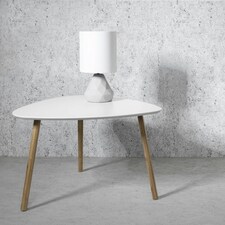 Malme Extra Large Side Table in Classic White and Natural Pine White