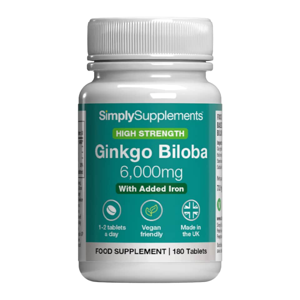 image 1 of Ginkgo Biloba 6,000mg - 180 Tablets