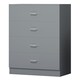 image 2 of FWStyle Esher 3 Piece Bedroom Furniture Set Matt Grey Oak Top