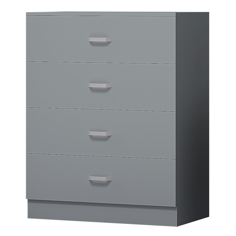 image 1 of FWStyle Esher 3 Piece Bedroom Furniture Set Matt Grey Oak Top
