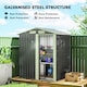 image 3 of Outsunny 5ft x 4ft Garden Metal Storage Shed, Tool Storage Shed with Sliding Door, Sloped Roof and Foundation Kit for Garden, Patio, Lawn, Grey