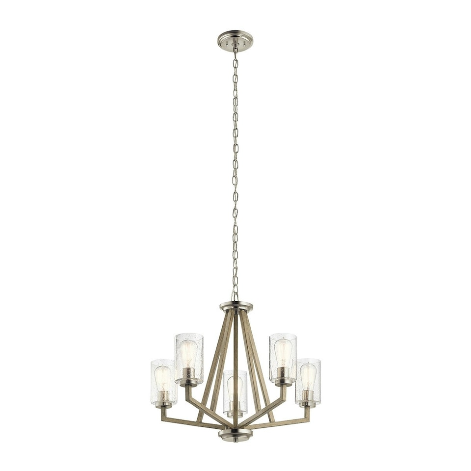 image 1 of Kichler Deryn Multi Arm Pendant Ceiling Light Distressed Antique Grey