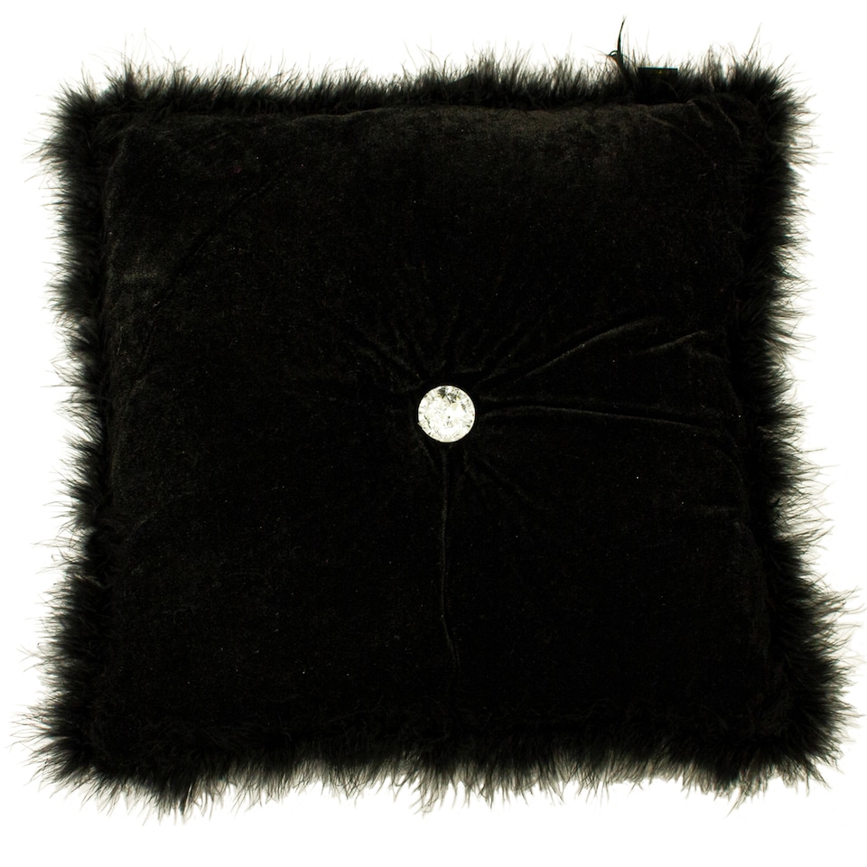 Riva Home Faux Fur Cushion, Plum, 30 x 50cm