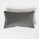 image 3 of Homescapes Grey Velvet Cushion - Bolster 30 x 50 cm Grey