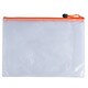 image 1 of Pack of 12 A4 Orange PVC Mesh Zip Bags