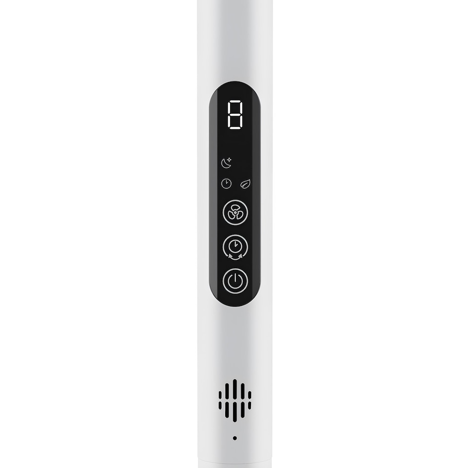 image 1 of Pro Breeze AirFlo Slim 43 inch Hybrid Pedestal Fan - Ultra- Quiet Air Circulator - White