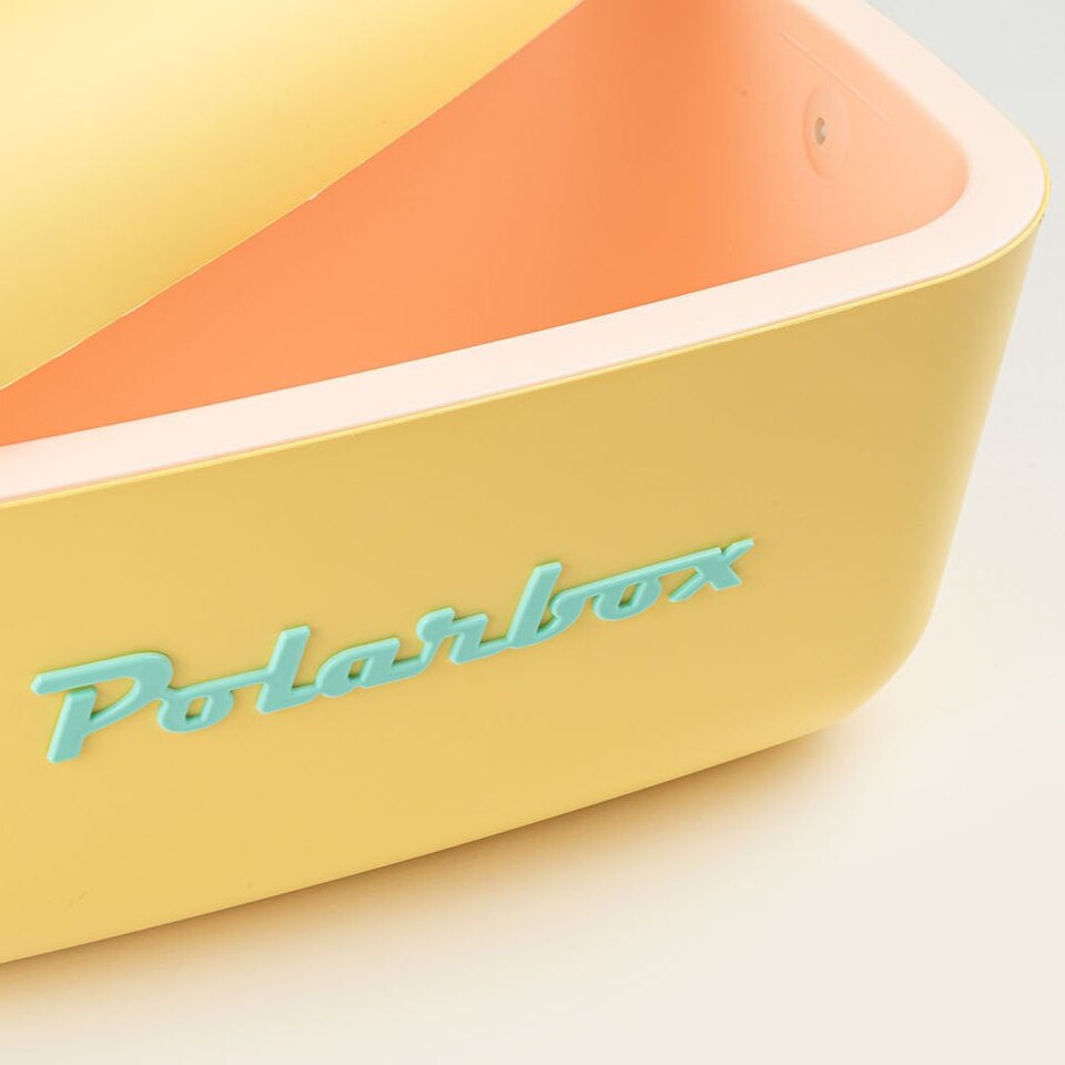 image 1 of Polarbox 12L Retro Coolbox - Yellow Cyan Pop