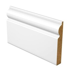PACK OF 10 (Total 10 Units) - Torus Fully Finished Satin White Skirting - 18mm x 169mm - 4200mm Length