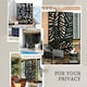 image 5 of Outsunny Metal Outdoor Privacy Screen with Stand for Garden Black | Black | 1
