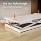image 6 of VonHaus Height Adjustable White Standing Desk Converter, 80cm Length White