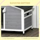 image 8 of PawHut Wooden Dog Kennel for Outside 109L x 79W x 72H cm, Grey