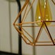 image 1 of ValueLights Modern Geometric Copper Metal Basket Cage Ceiling Pendant Light Shade