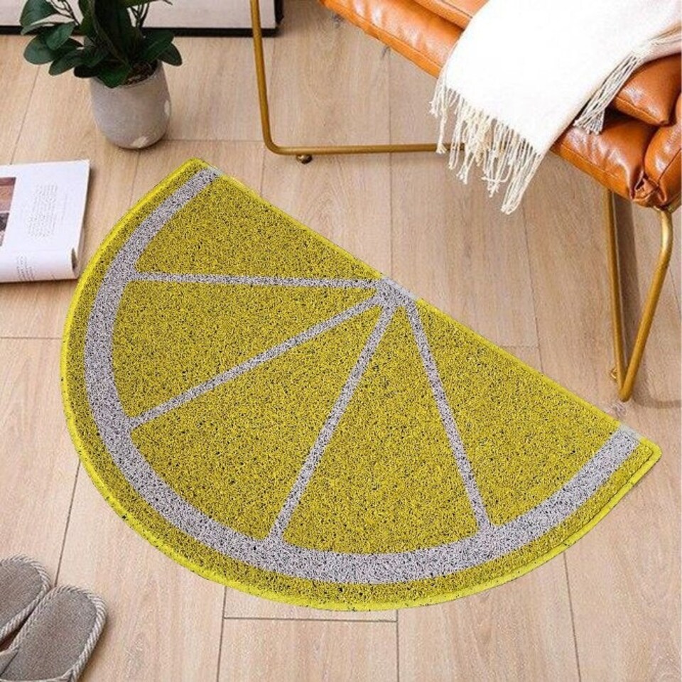 image 1 of Nicoman Lemon Halfmoon Door Mat