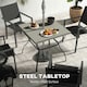 image 4 of Outsunny Garden Dining Table w/ Umbrella Hole, Dining Table for 4