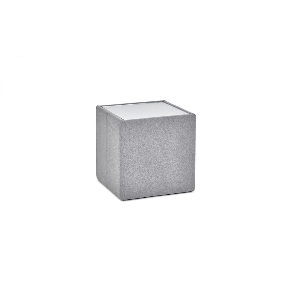 image 1 of Platinum Wool Effect Lamp Table Grey