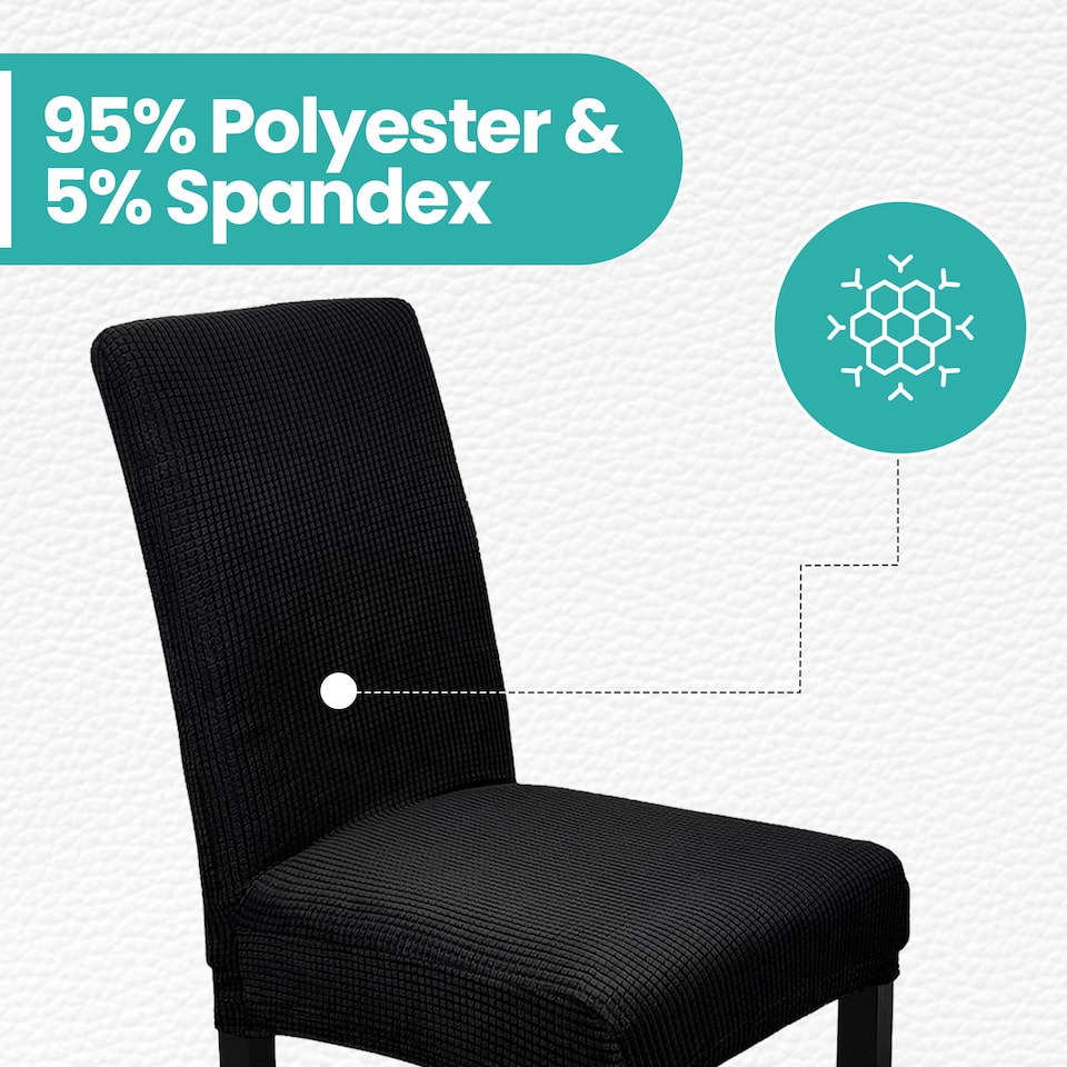 image 1 of Velvet Stretch Chair Covers, Spandex Dining Chair Slipcovers