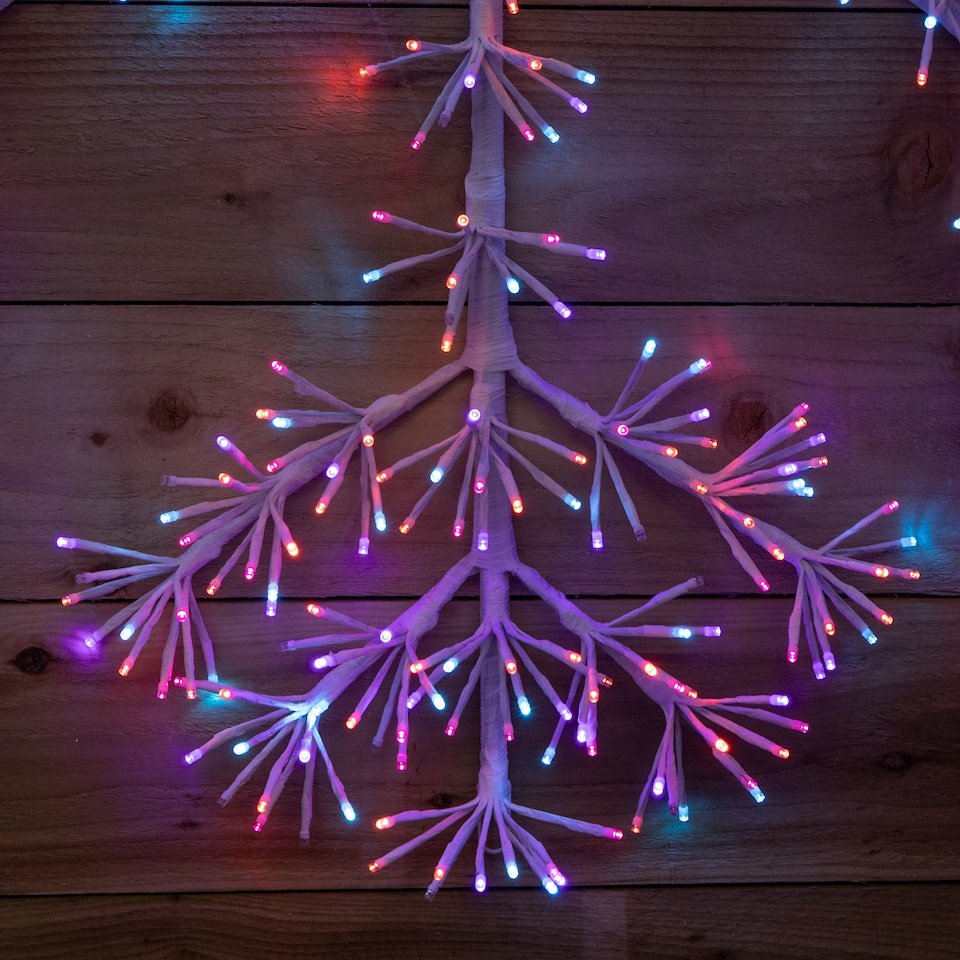 image 1 of 1.2m Twinkling Starburst Snowflake Christmas decoration with 960 Rainbow LEDs